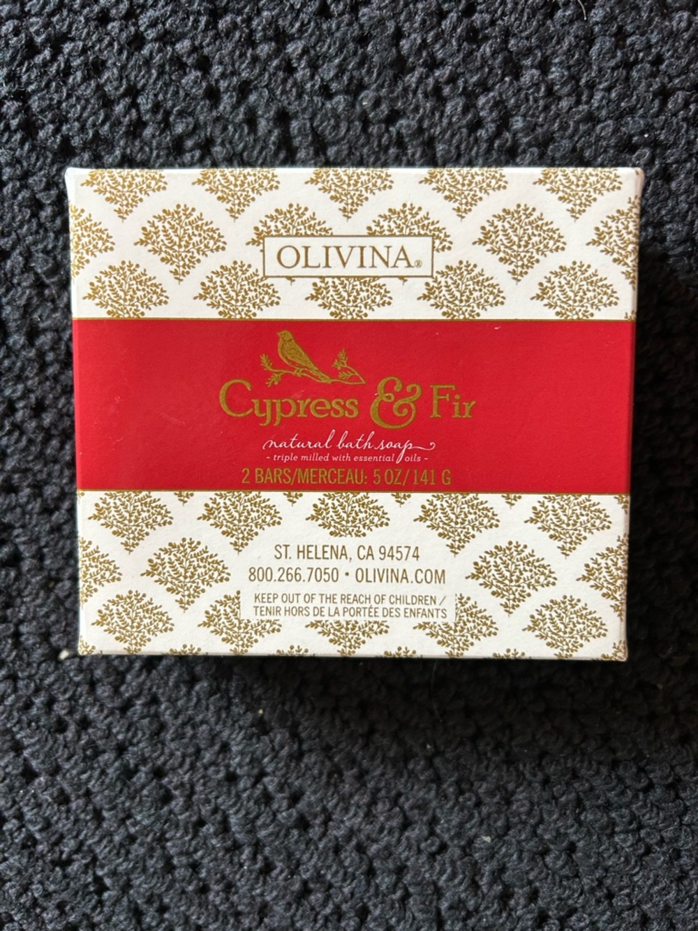 Olivina Cypress & Fir Natural Bath Soap - Triple Milled with Essential Oils